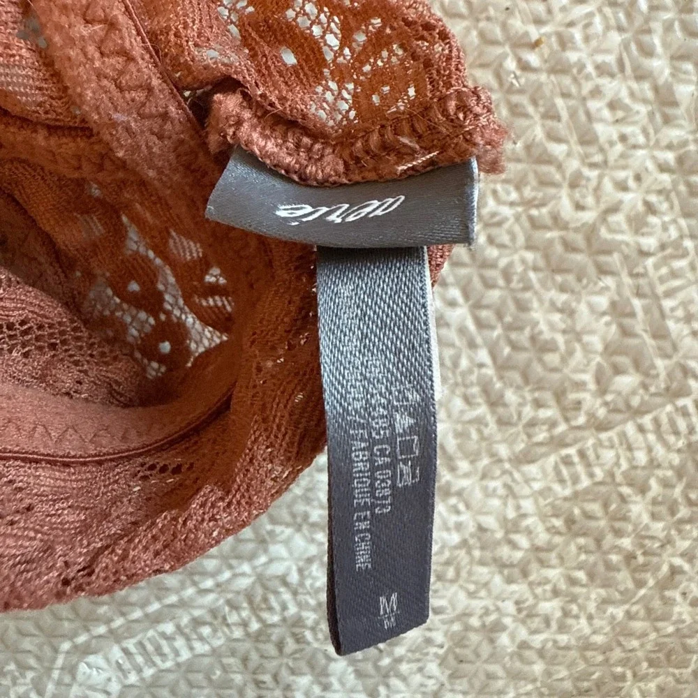 Aerie‎ Lace Bralette Rust Orange Size M